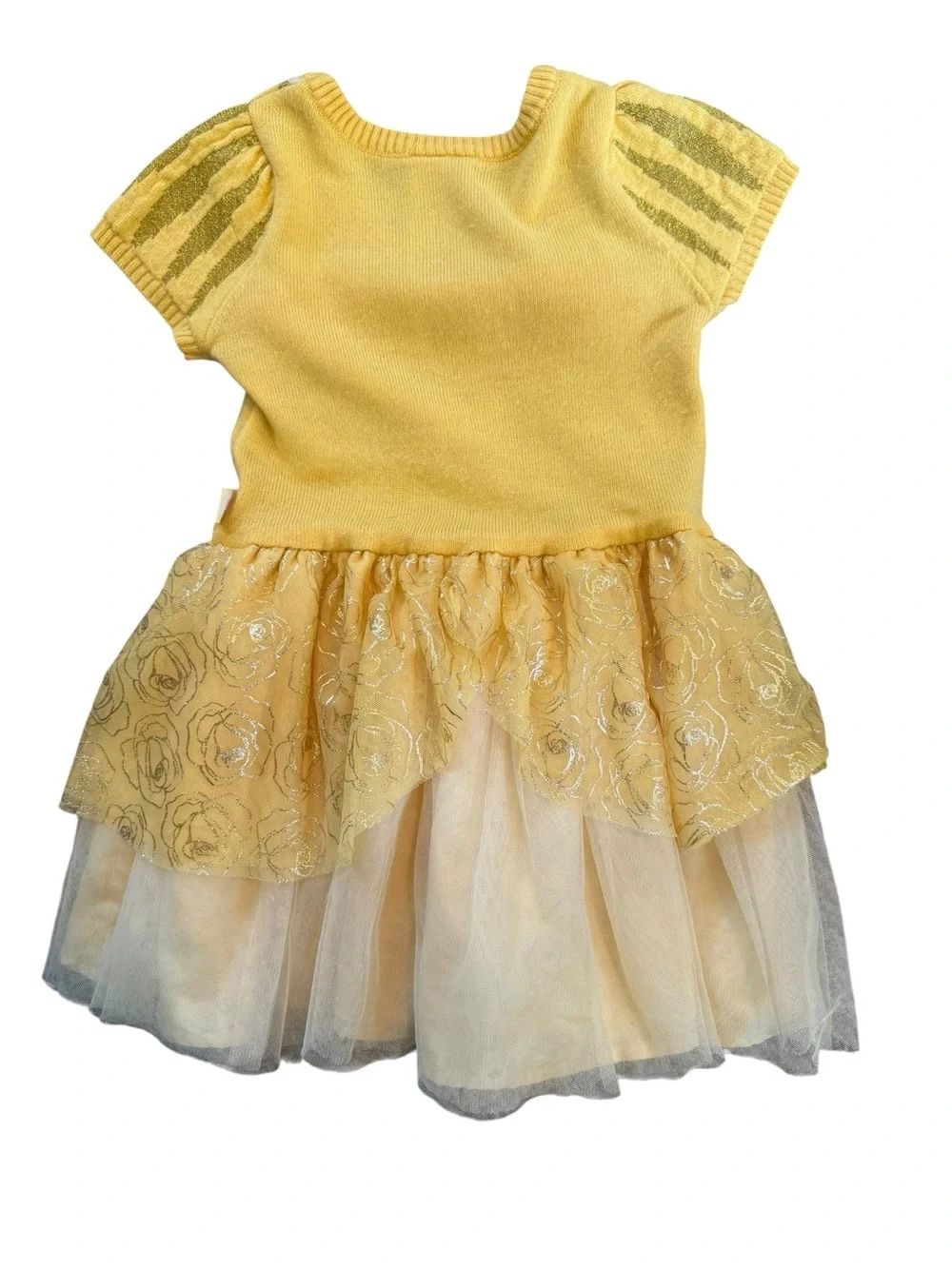 Girls 5T Disney Princess Belle Beauty & The Beast Cosplay dress EUC